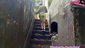 public amateur encounter with german blonde teen pov