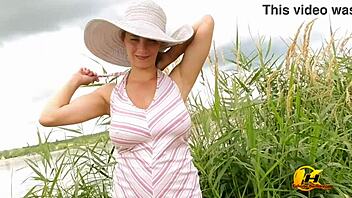 First Sunny Day Masturbation at the Lake! So Hot!