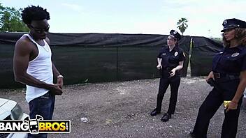 lucky suspect gets tangled up with some super sexy female cops