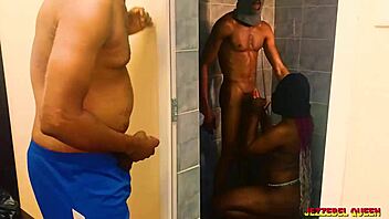 sallah in bbc threesome: can you believe how she handles two big cocks?