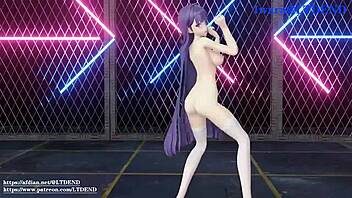 raiden mei shakes in chinese dress