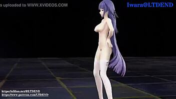 raiden mei shakes in chinese dress