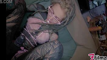 Alternative couple's rough anal in wild POV