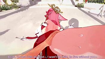 yae miko in intense fantasy genshin impact