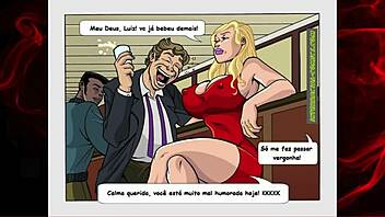 In this hentai, an old wife gets gangbanged by monster cocks in a cuckold scenario.