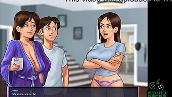 Steamy anime housewife action with big tits and ass