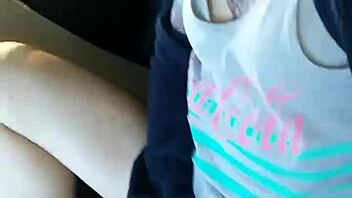 Amateur Wife Public Masturbation in Traffic Cumming Excited by Being Seen