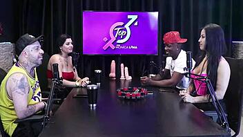 Bizarre moment when she shits on his monster cock, but she loves the smell in her pussy.