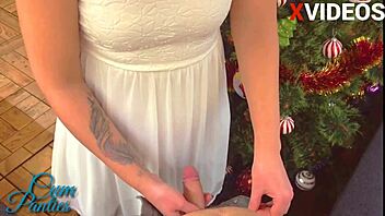 Pleeeeeeease, cum inside me after our Christmas family dinner!