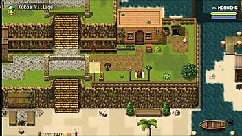 Sexy teen's outfit gets wet in Lost Lagoon harem game