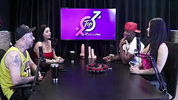 Bizarre moment when she shits on his monster cock, but she loves the smell in her pussy.