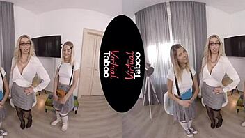 Virtual taboo! Discipline is key for blonde with big tits and shaved pussy!