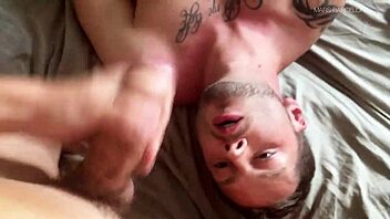 My roommate has a big dick in gay blowjob scene