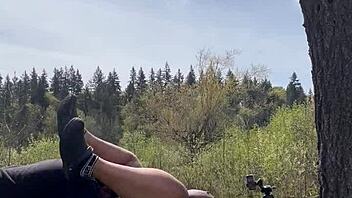 hey, watch sexy chubby bbw remi take bbc on a huge rock, wild stuff!