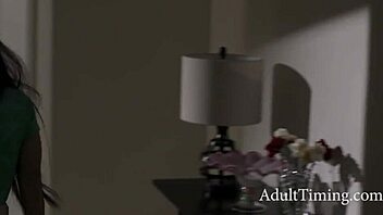 Step mom catches petite girls in lesbian threesome