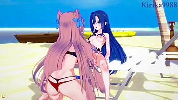 tsubasa kazanari and maria in futanari sex 😍