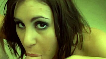 young slut babe with big natural tits does handjob blowjob and titty fuck