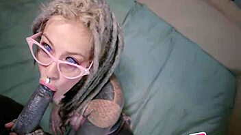 Alternative couple's rough anal in wild POV