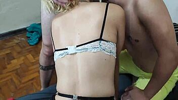 My Horny Boyfriend Makes Me And My Gay Friend Suck His Cock