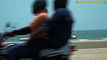 Brown girl picked up at beach for homemade video