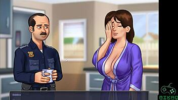 Steamy anime housewife action with big tits and ass