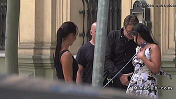 Hungarian slave first time naked in public