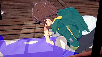 Kazuma, take that blowjob with cum in your mouth!