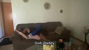 Deep throat and choking with dirty talk in doggy style sex