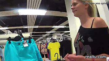 Stellar Czech chick seduced in shopping centre and nailed hard in POV