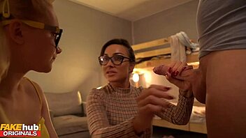 Stepsister creampie caught by MILF teacher!