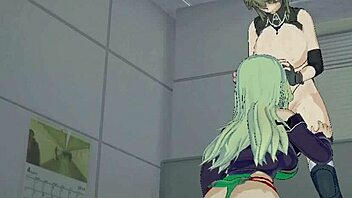 Lamia Loveless And Chitose Kisaragi In Intense Lesbian Play With Futanari Sex!