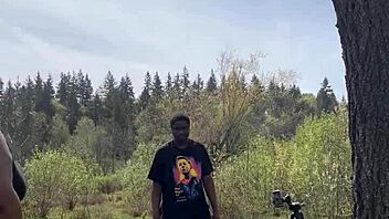 hey, watch sexy chubby bbw remi take bbc on a huge rock, wild stuff!