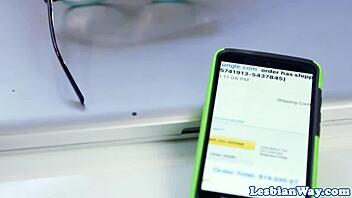 I saw these real lesbo babes pussylicking under the table, it was so hot, their small tits bouncing!