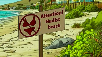 Marge Simpson Nude on Beach in New 3D Animation