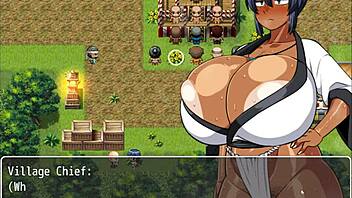 Tanned Natsuki in hentai festival public blowgang.