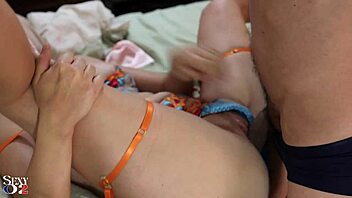 2166 01 - Compilation - French Amateur Satin Lingerie Thong Bra Garter Belt Stockings Heels Pussy Fucking Doggystyle