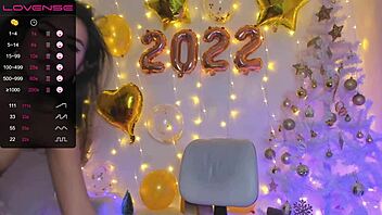 witness that wet pussy squirting live at new year's eve for your pleasure