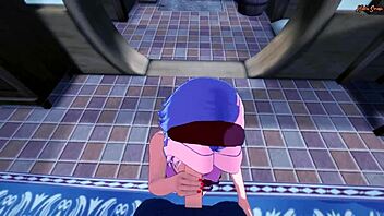 Sakura, you swallow my cum then get pov fucked doggystyle against the wall