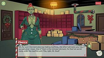 Boss Has Big Cock In Xmas Game