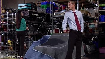 Alison Tyler Slurps Thick Schlong and Rides Wild Cowgirl