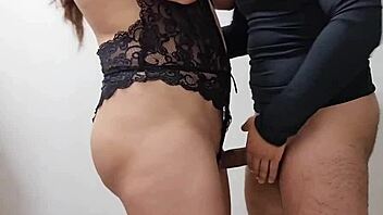 Fucking my slutty neighbor standing up 😈