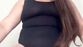 Alone at home, banging both holes for her husband’s boss on special request.