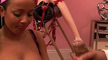 Romana Ryder, a British beauty, engages in a provocative threesome with teasing and penetration