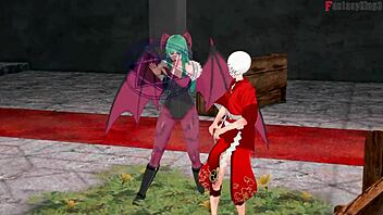 morrigan transports us to a 3d world where we indulge in passionate fucking