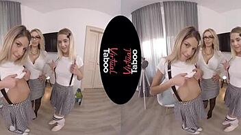 Virtual taboo! Discipline is key for blonde with big tits and shaved pussy!