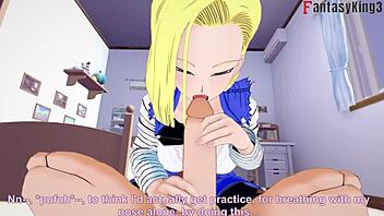 android 18 fucks gohan while bulma discovers their secret in dragon ball zex promo full.