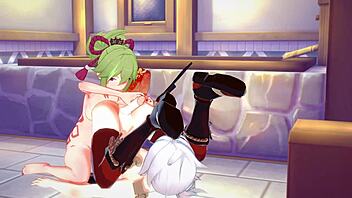 Genshin Hentai: Kazuha And Kuki Shinobu In Hard Sex?