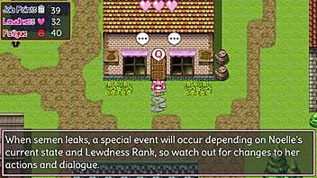 Noelle’s sensual ride in the hot seat in Part 3 of the anime-style game with pixel art