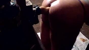 Butt Fucking with Thin Dildo