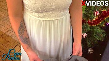 Pleeeeeeease, cum inside me after our Christmas family dinner!